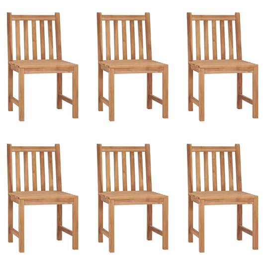 vidaXL Garden Chairs 6 pcs Solid Teak Wood 1