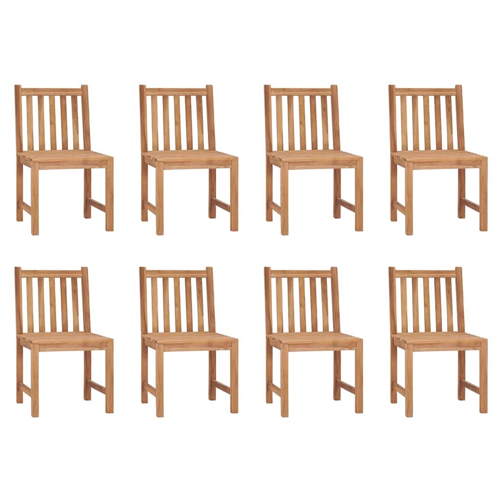 vidaXL Garden Chairs 8 pcs Solid Teak Wood 1