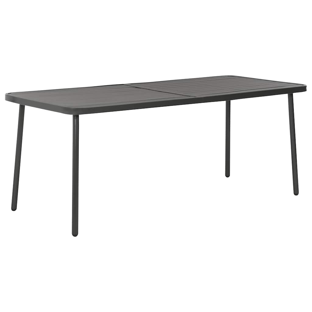 vidaXL 7 Piece Garden Dining Set Steel Dark Grey 3