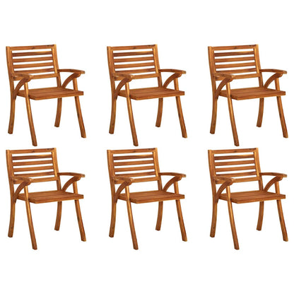 vidaXL Garden Chairs 6 pcs Solid Acacia Wood 1