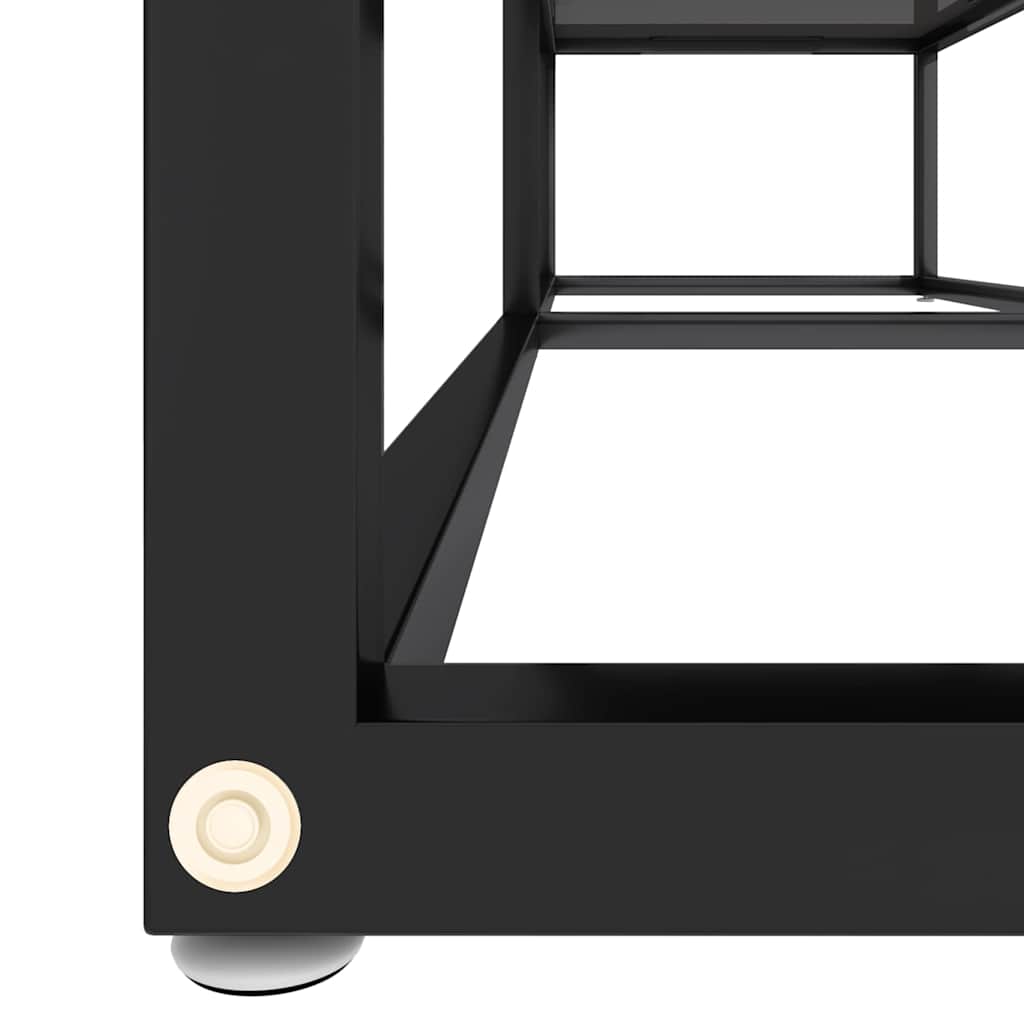 TV Cabinet 140x40x40,5 cm Tempered Glass Black 140 cm