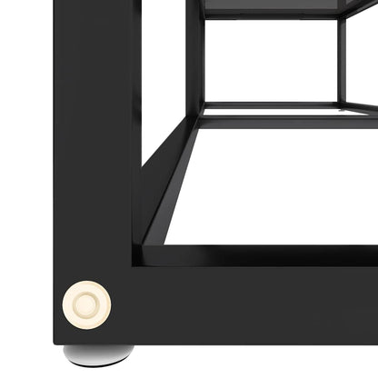 TV Cabinet 140x40x40,5 cm Tempered Glass Black 140 cm