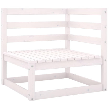 8 Piece Garden Lounge Set Solid Wood Pine White
