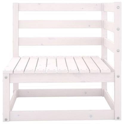 8 Piece Garden Lounge Set Solid Wood Pine White