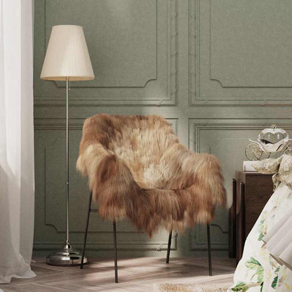 Icelandic Sheepskin Chair Cover 70x110 cm Brown