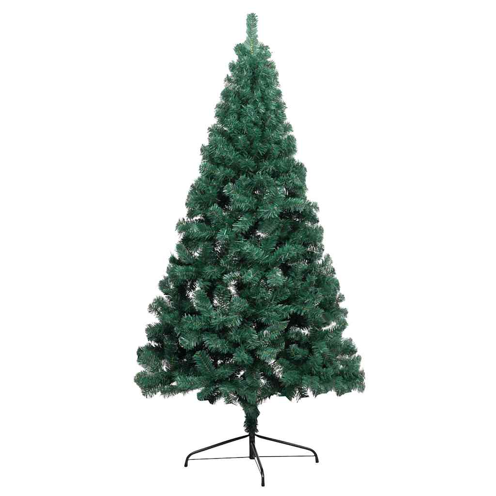 Artificial Pre-lit Christmas Tree PVC 120 cm Green with 60 rose gold balls