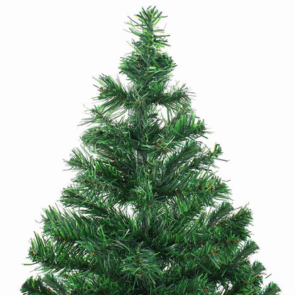 Christmas Tree PVC 180 cm Green with 150 LEDs&rose gold balls