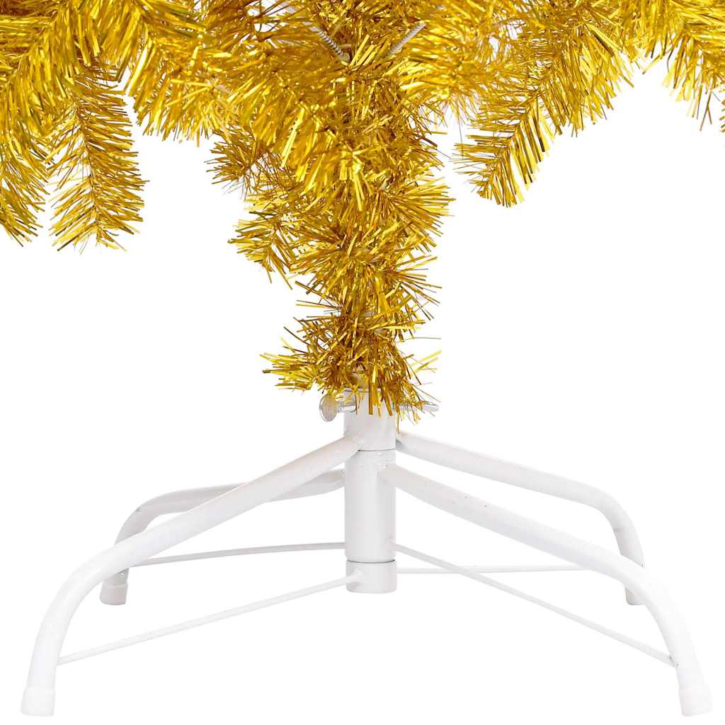 Christmas Tree PET 120 cm Gold with 150 LEDs&rose gold balls