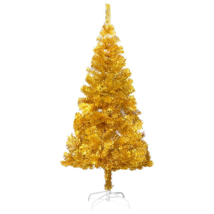 Christmas Tree PET 120 cm Gold with 150 LEDs&rose gold balls