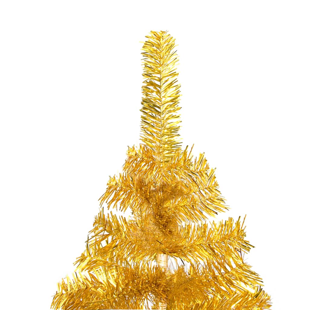Christmas Tree PET 150 cm Gold with 150 LEDs&rose gold balls