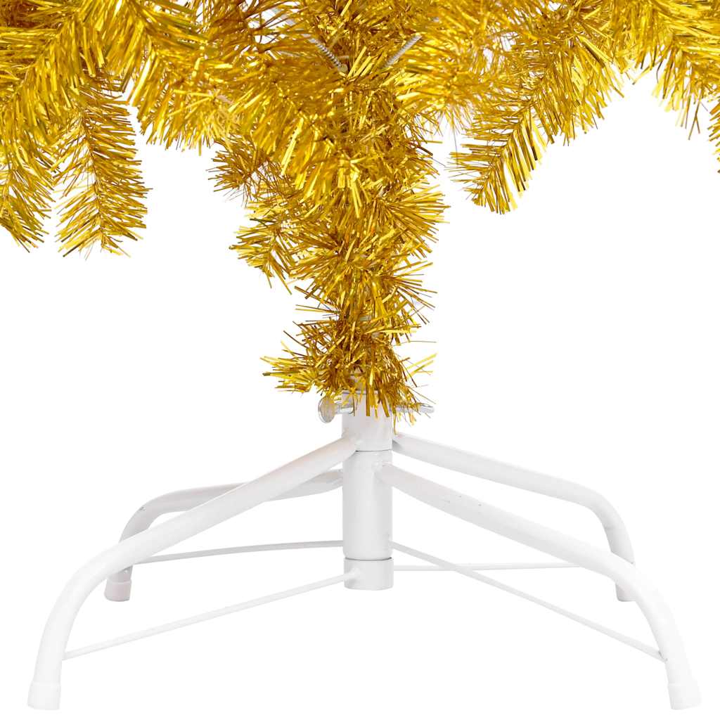 Christmas Tree PET 150 cm Gold with 150 LEDs&rose gold balls