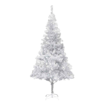 Christmas Tree PET 210 cm Silver with 300 LEDs&rose gold balls
