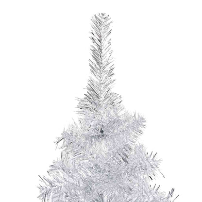 Christmas Tree PET 210 cm Silver with 300 LEDs&rose gold balls