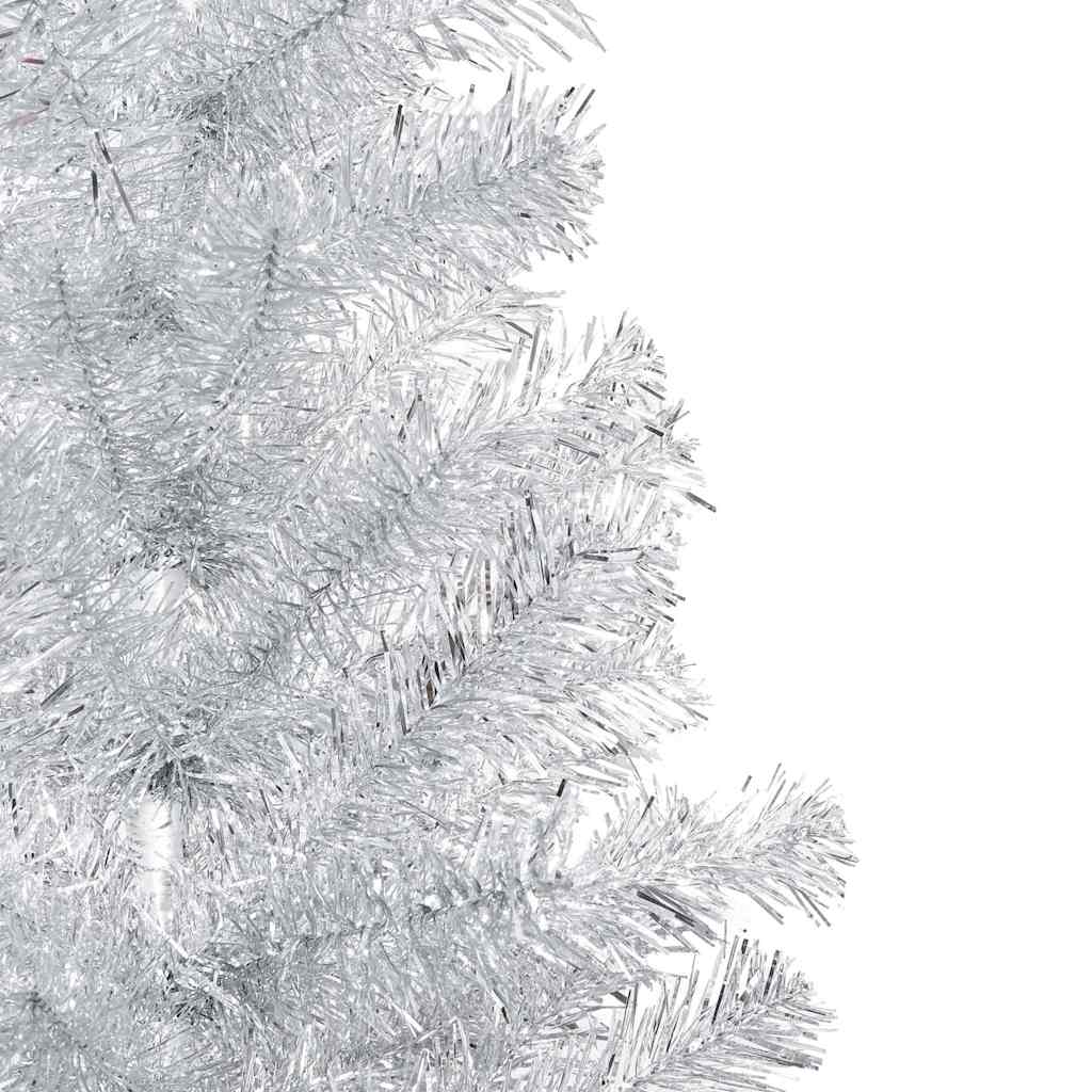 Christmas Tree PET 210 cm Silver with 300 LEDs&rose gold balls