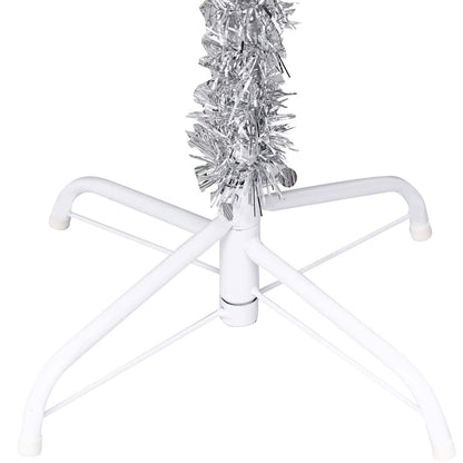 Christmas Tree PET 210 cm Silver with 300 LEDs&rose gold balls