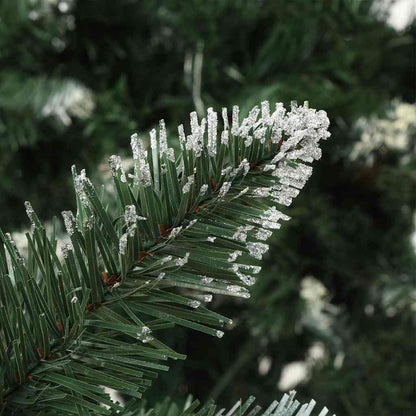 Artificial Pre-lit Christmas Tree with Pine Cones 150 cm Green and white 150 cm 89 cm