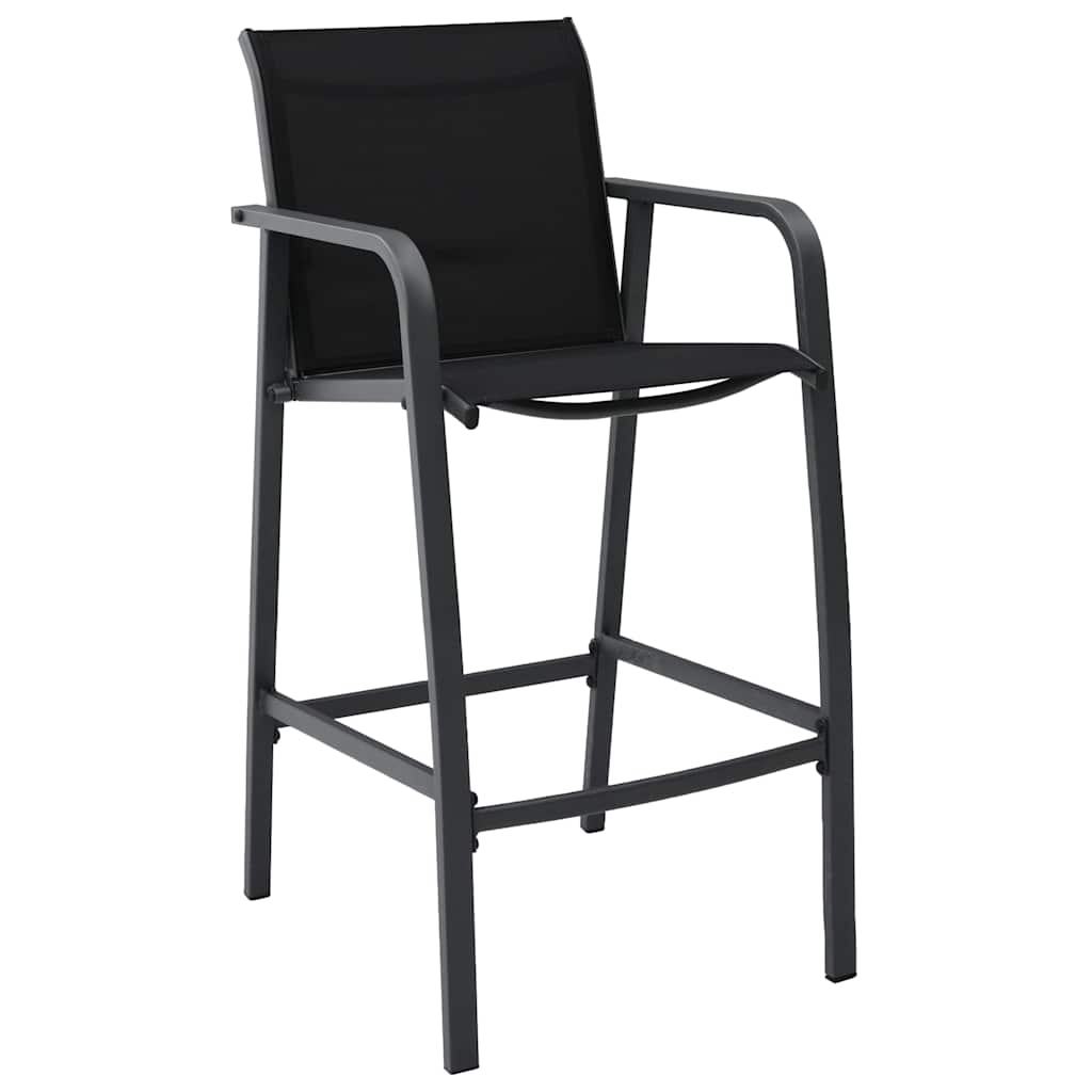 vidaXL 5 Piece Garden Bar Set Black 3