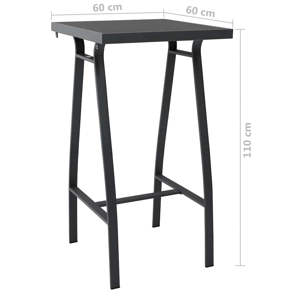 vidaXL 5 Piece Garden Bar Set Black 4