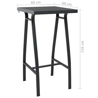 vidaXL 5 Piece Garden Bar Set Black 4