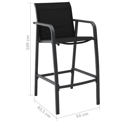 vidaXL 5 Piece Garden Bar Set Black 5