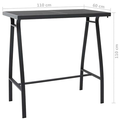 vidaXL 5 Piece Garden Bar Set Black 5
