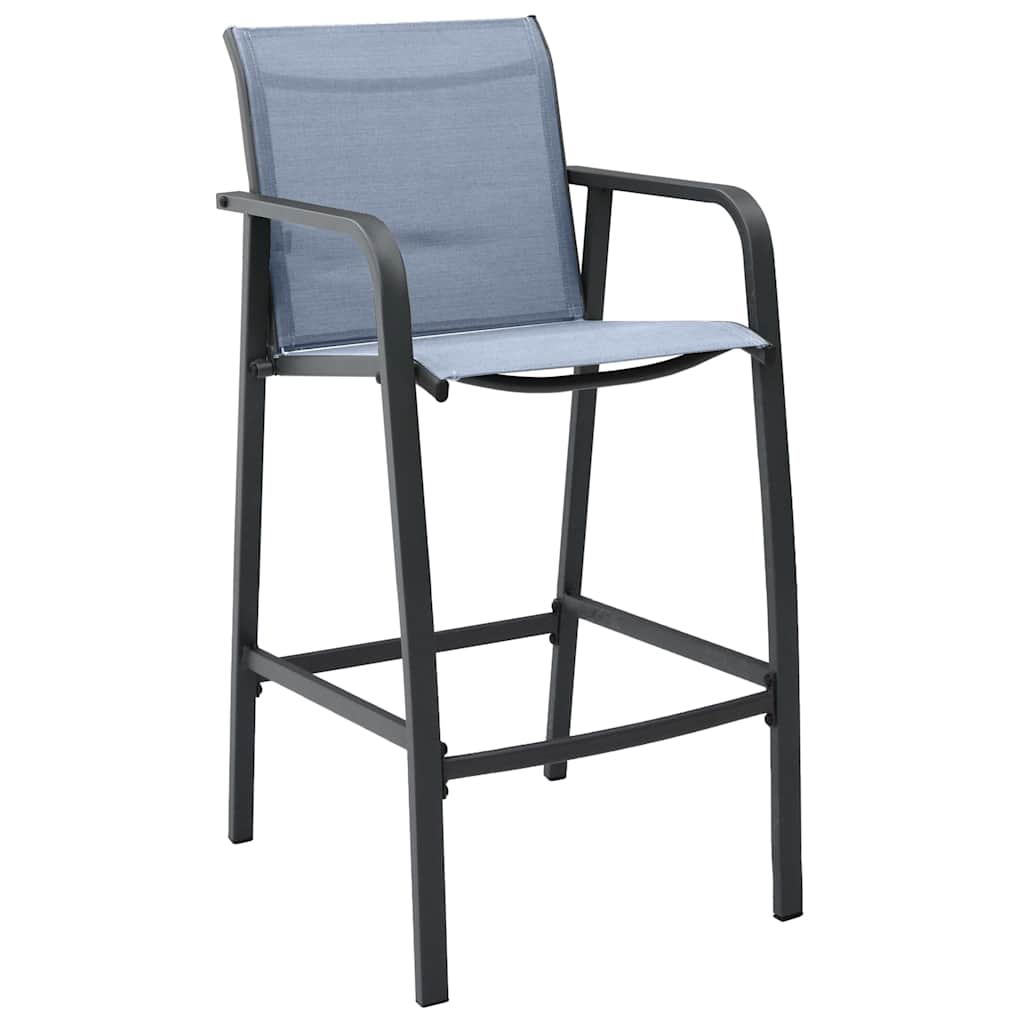 vidaXL 5 Piece Garden Bar Set Black and Grey 2