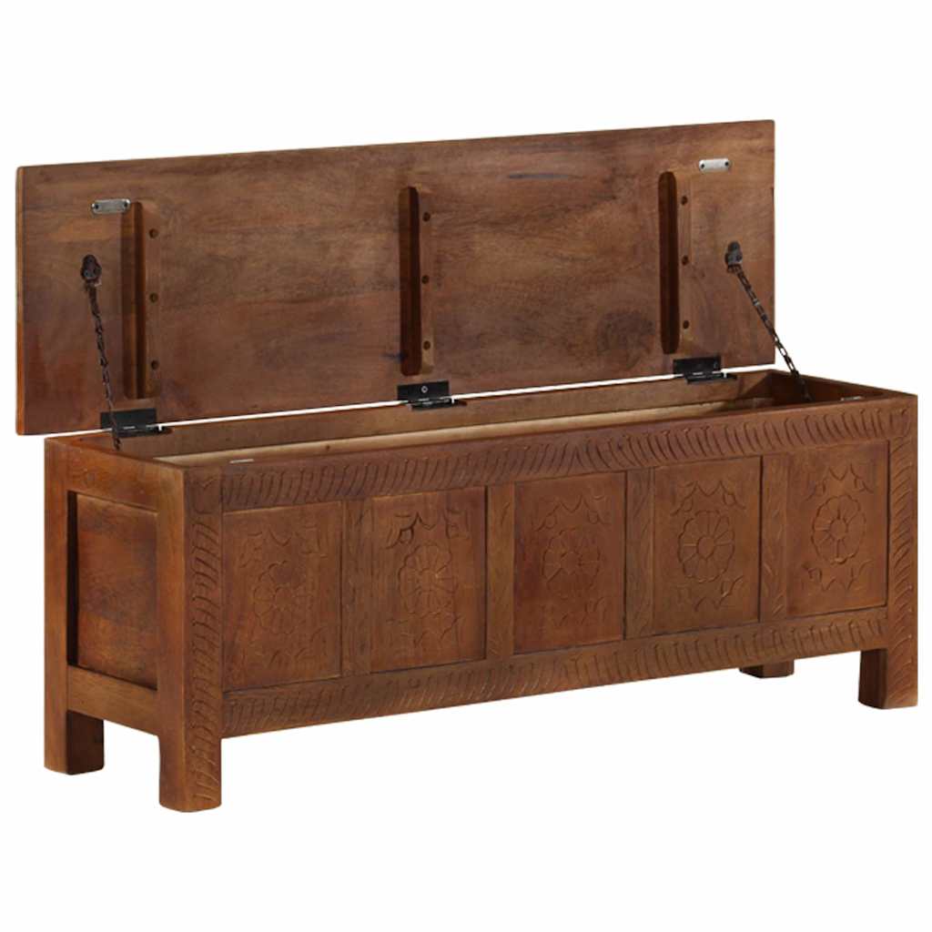 328310 vidaXL Storage Box 110x30x40 cm Solid Mango Wood 3