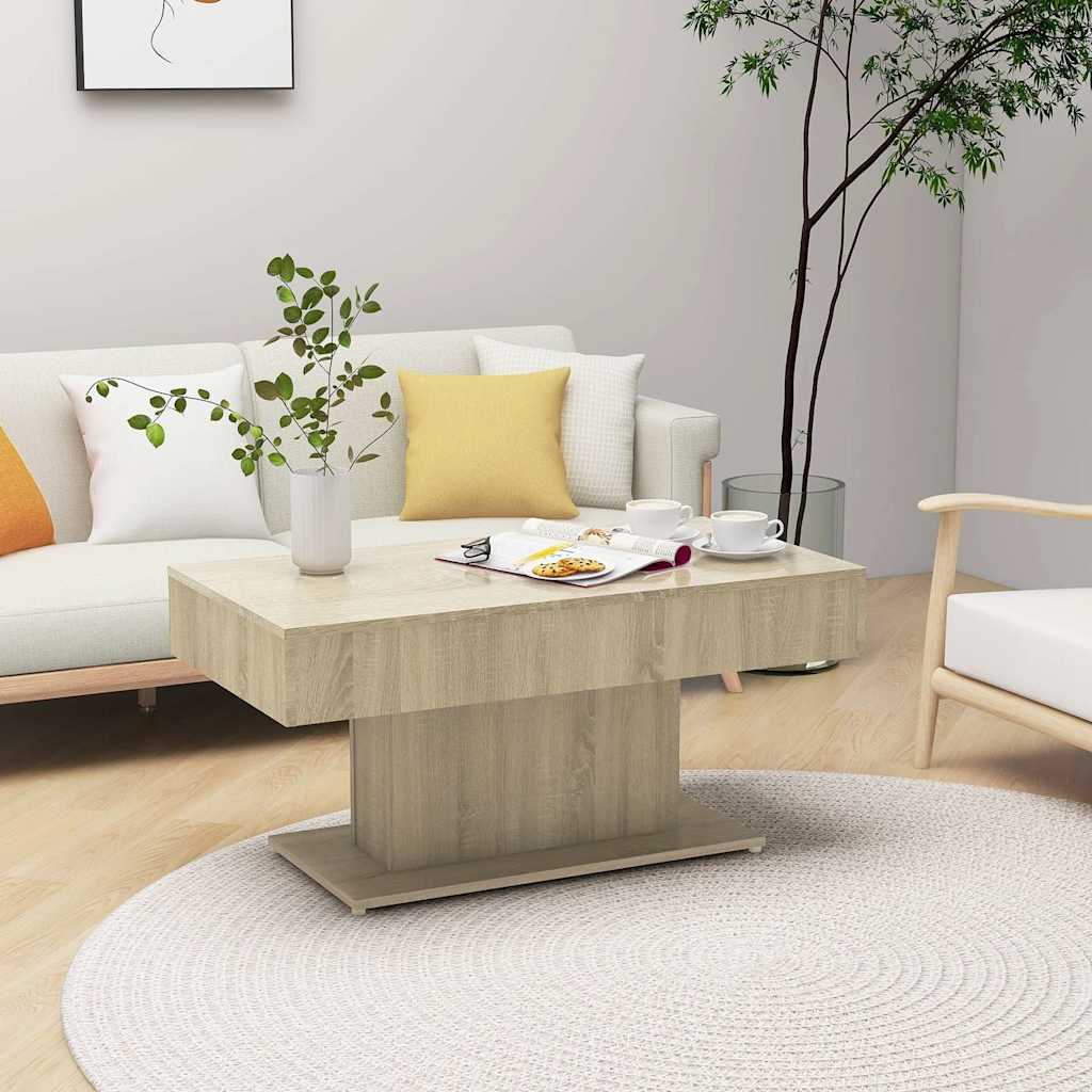 Coffee Table 96x50x45 cm Engineered Wood Sonoma oak