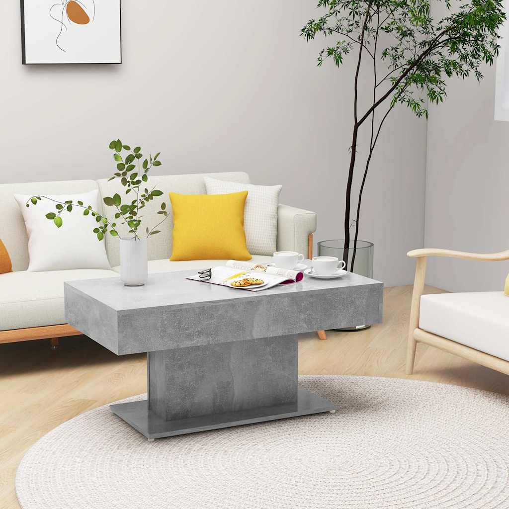 Coffee Table 96x50x45 cm Engineered Wood Concrete grey