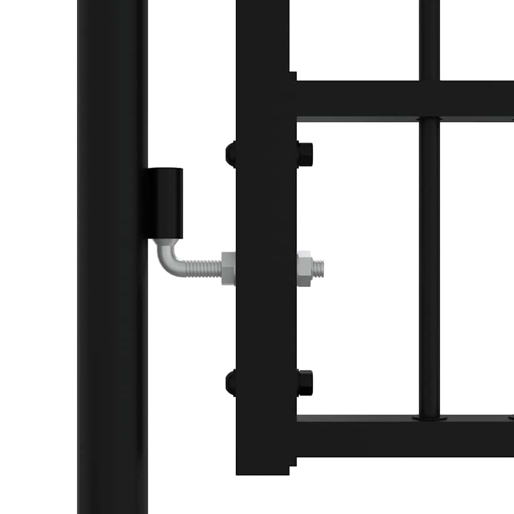 vidaXL Fence Gate "KAMPEN" with Spear Top Black 302x172 cm Steel 4
