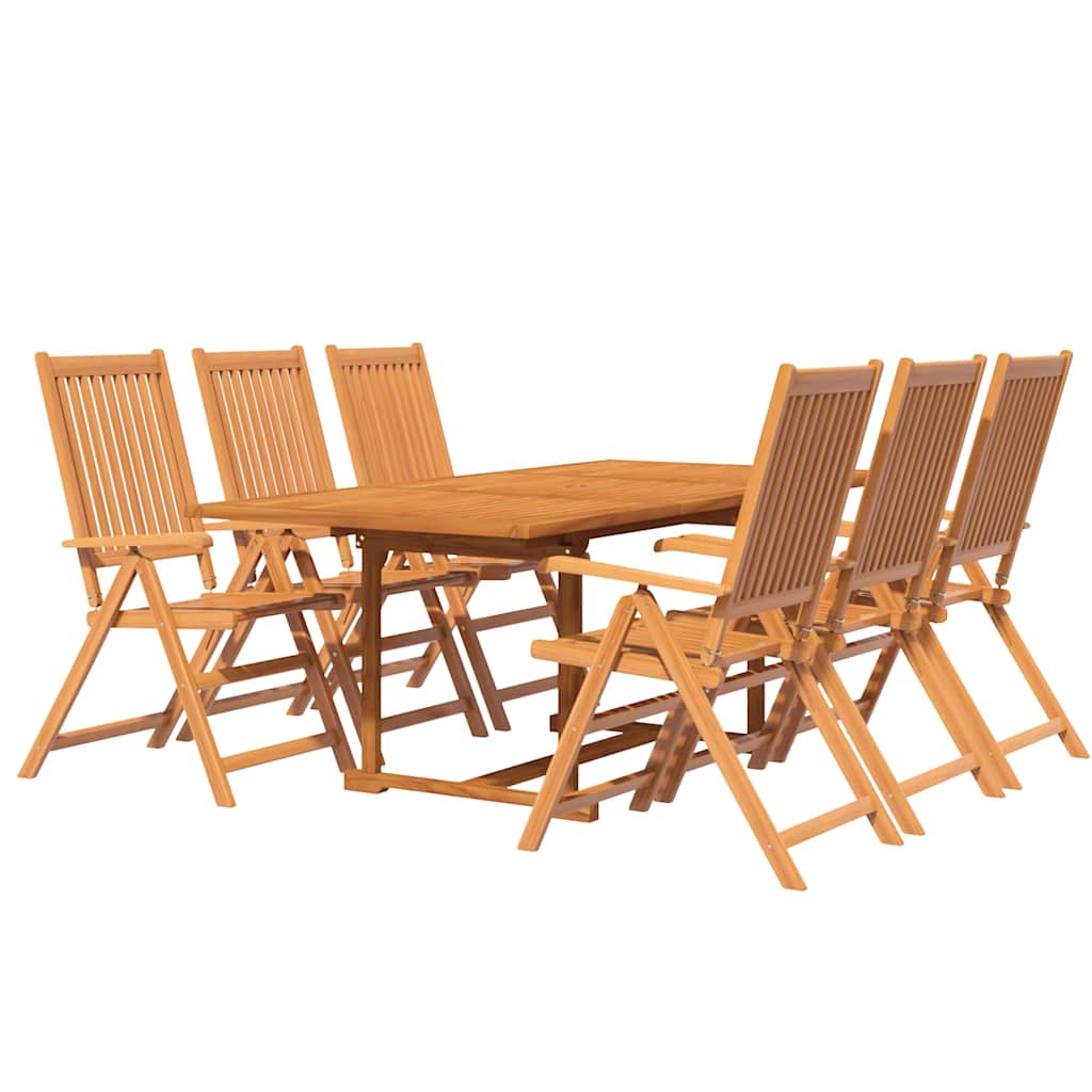 vidaXL 7 Piece Garden Dining Set Solid Wood Acacia 150-200 cm 3