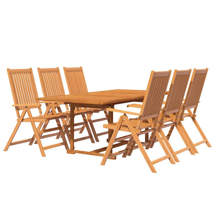 vidaXL 7 Piece Garden Dining Set Solid Wood Acacia 150-200 cm 3