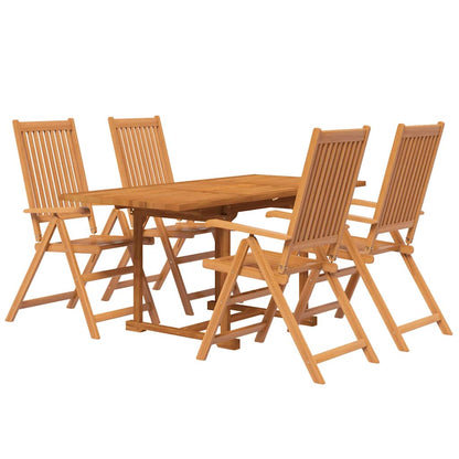 vidaXL 5 Piece Garden Dining Set Solid Wood Acacia 120-170 cm 3