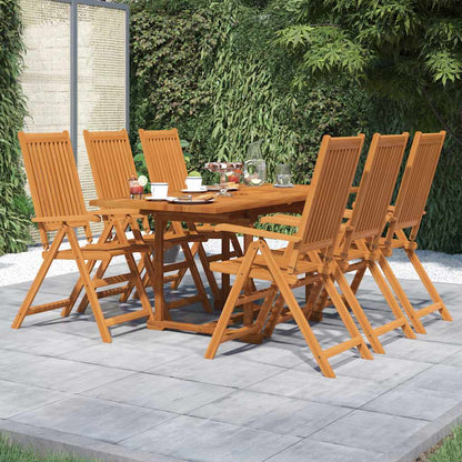 vidaXL 7 Piece Garden Dining Set Solid Wood Acacia 120-170 cm 1