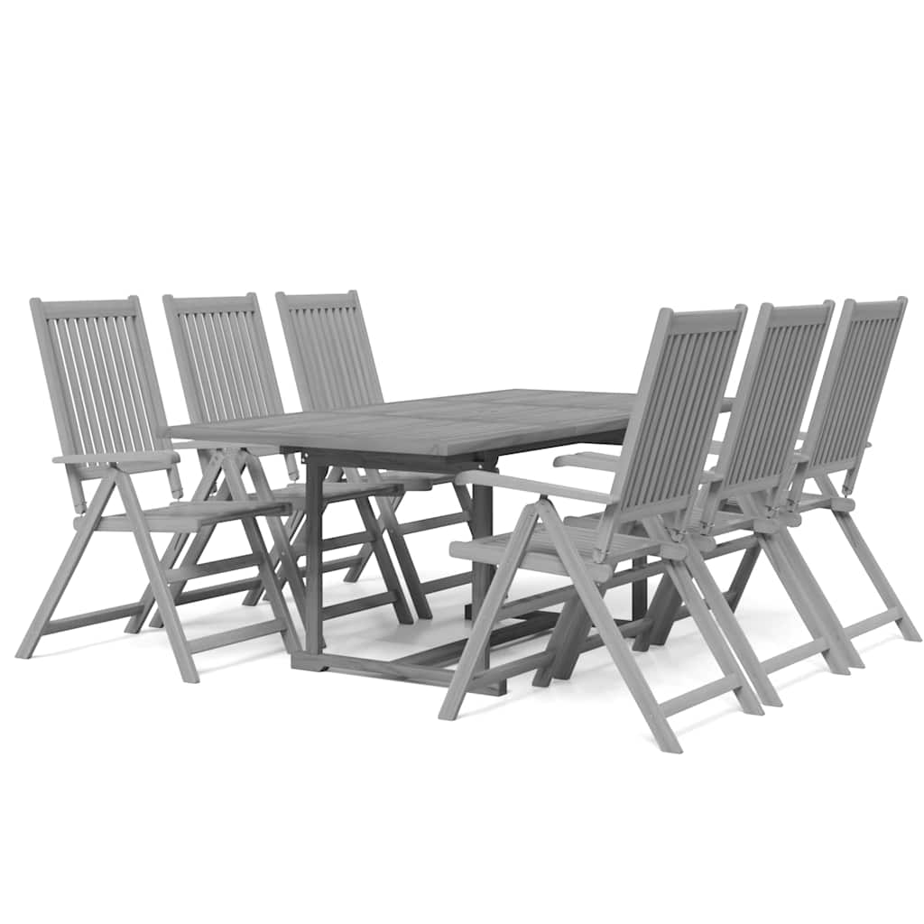 vidaXL 7 Piece Garden Dining Set Solid Wood Acacia 2