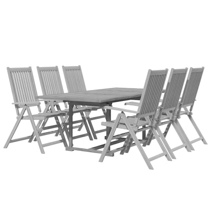 vidaXL 7 Piece Garden Dining Set Solid Wood Acacia 3
