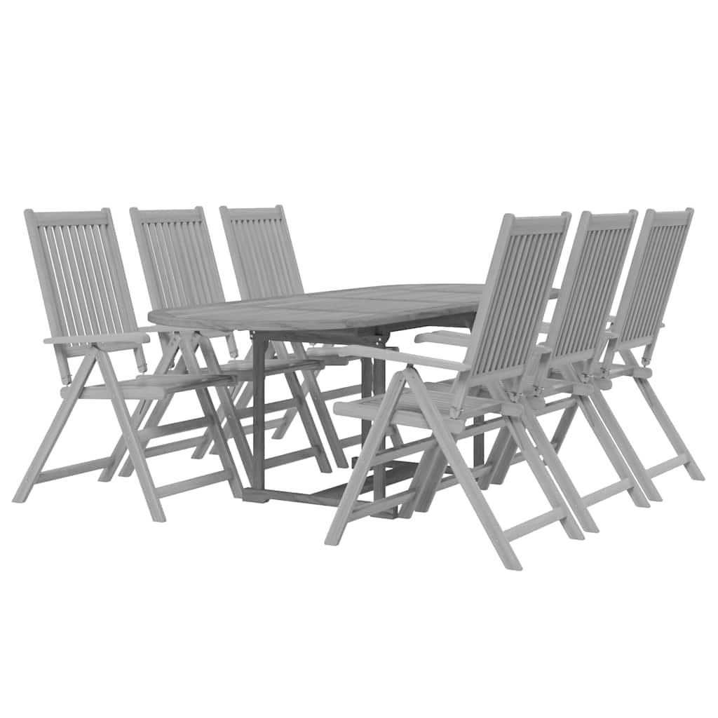 vidaXL 7 Piece Garden Dining Set Solid Wood Acacia 3