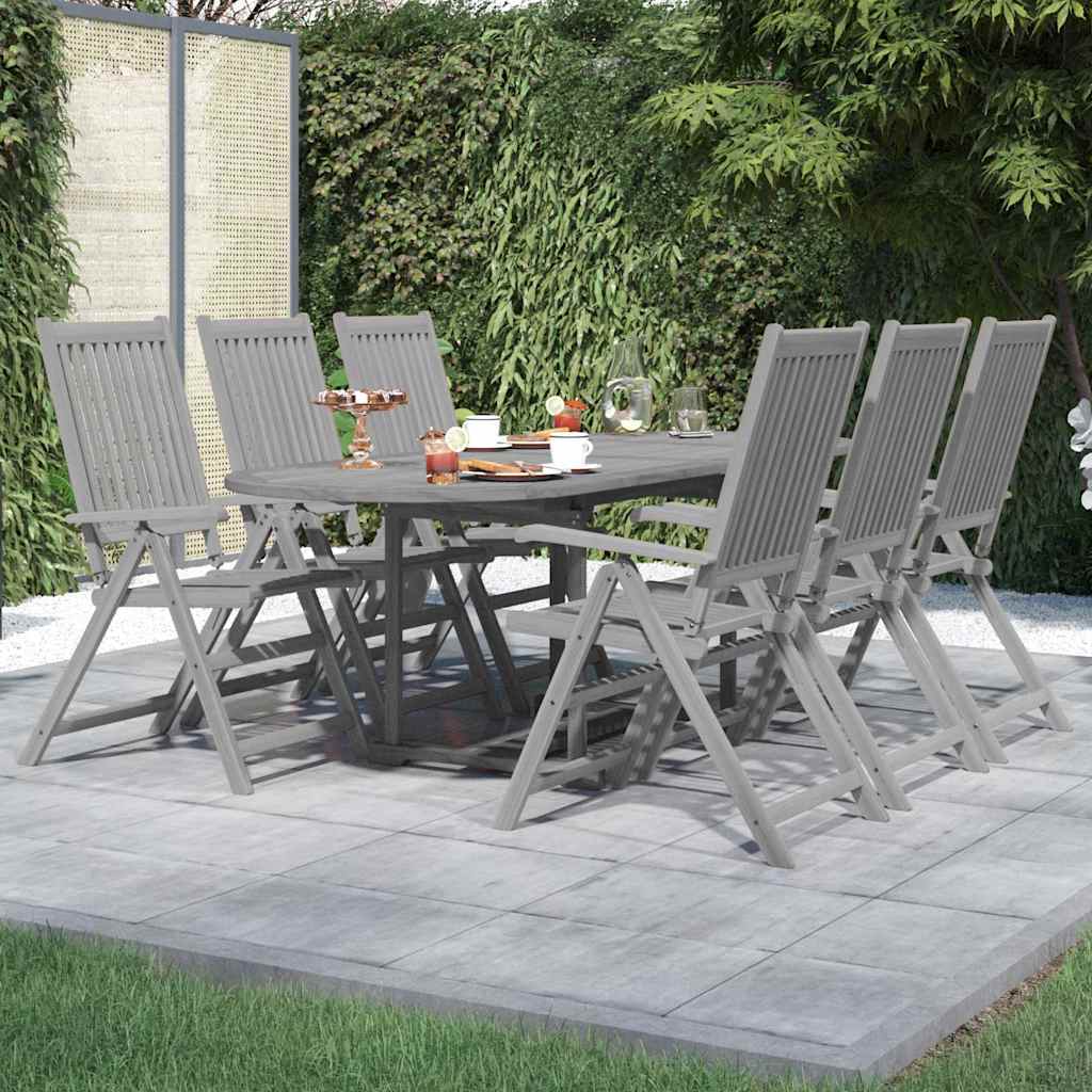 vidaXL 7 Piece Garden Dining Set Solid Wood Acacia 1