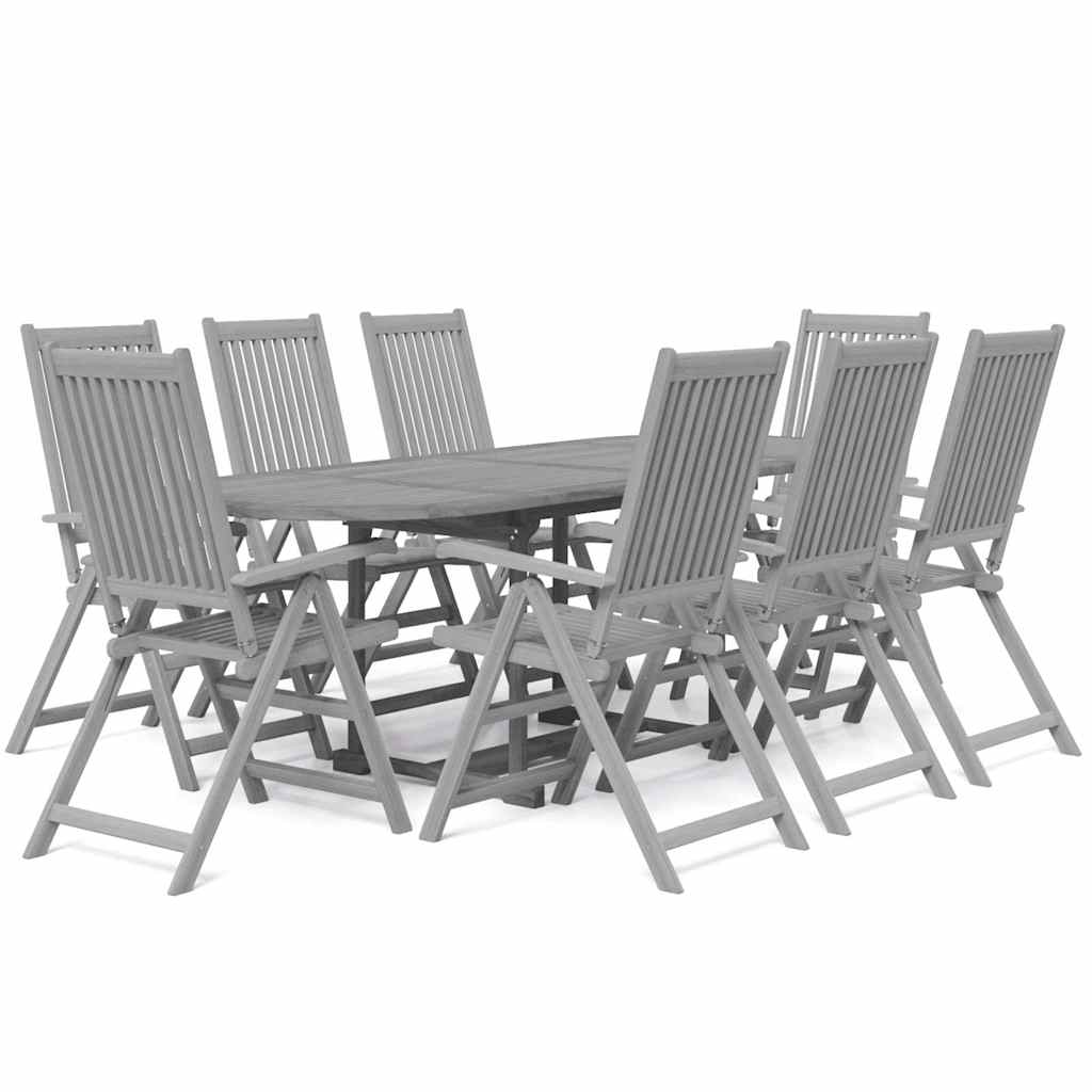 vidaXL 9 Piece Garden Dining Set Solid Wood Acacia 2