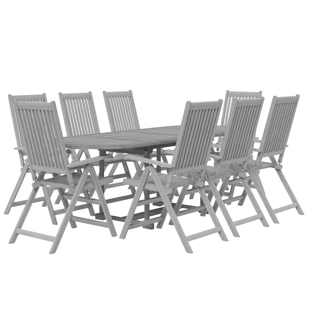 vidaXL 9 Piece Garden Dining Set Solid Wood Acacia 3
