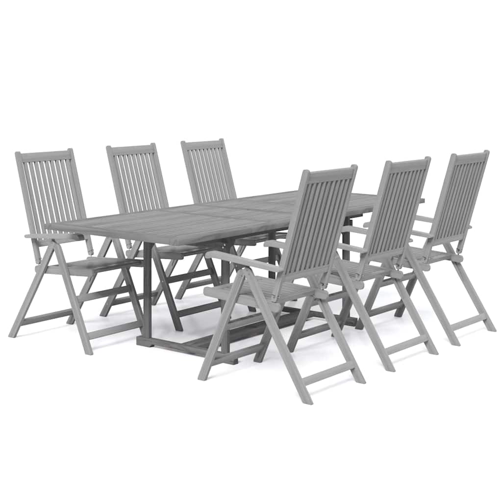 vidaXL 7 Piece Garden Dining Set Solid Wood Acacia 2