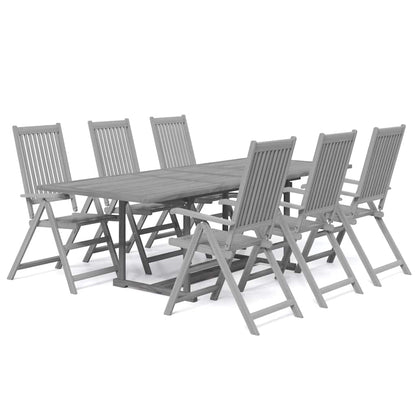 vidaXL 7 Piece Garden Dining Set Solid Wood Acacia 2