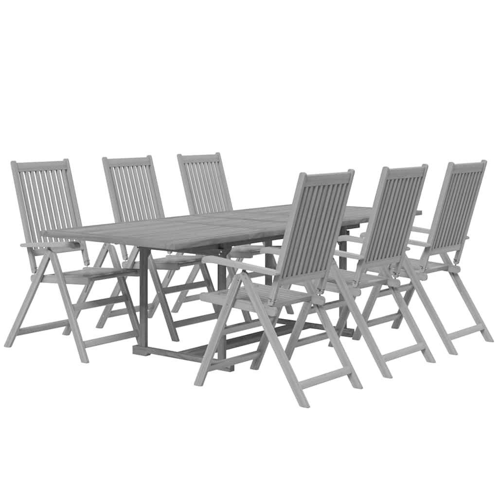 vidaXL 7 Piece Garden Dining Set Solid Wood Acacia 3