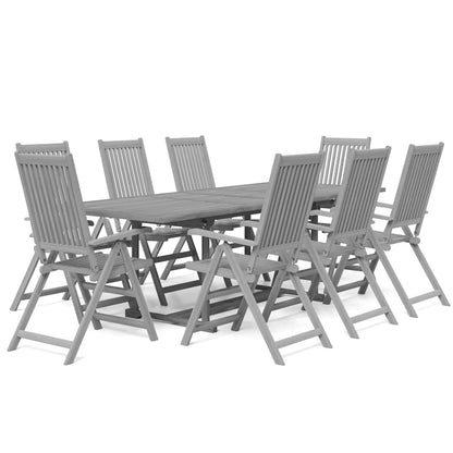 vidaXL 9 Piece Garden Dining Set Solid Wood Acacia 2