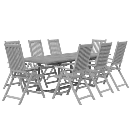 vidaXL 9 Piece Garden Dining Set Solid Wood Acacia 3