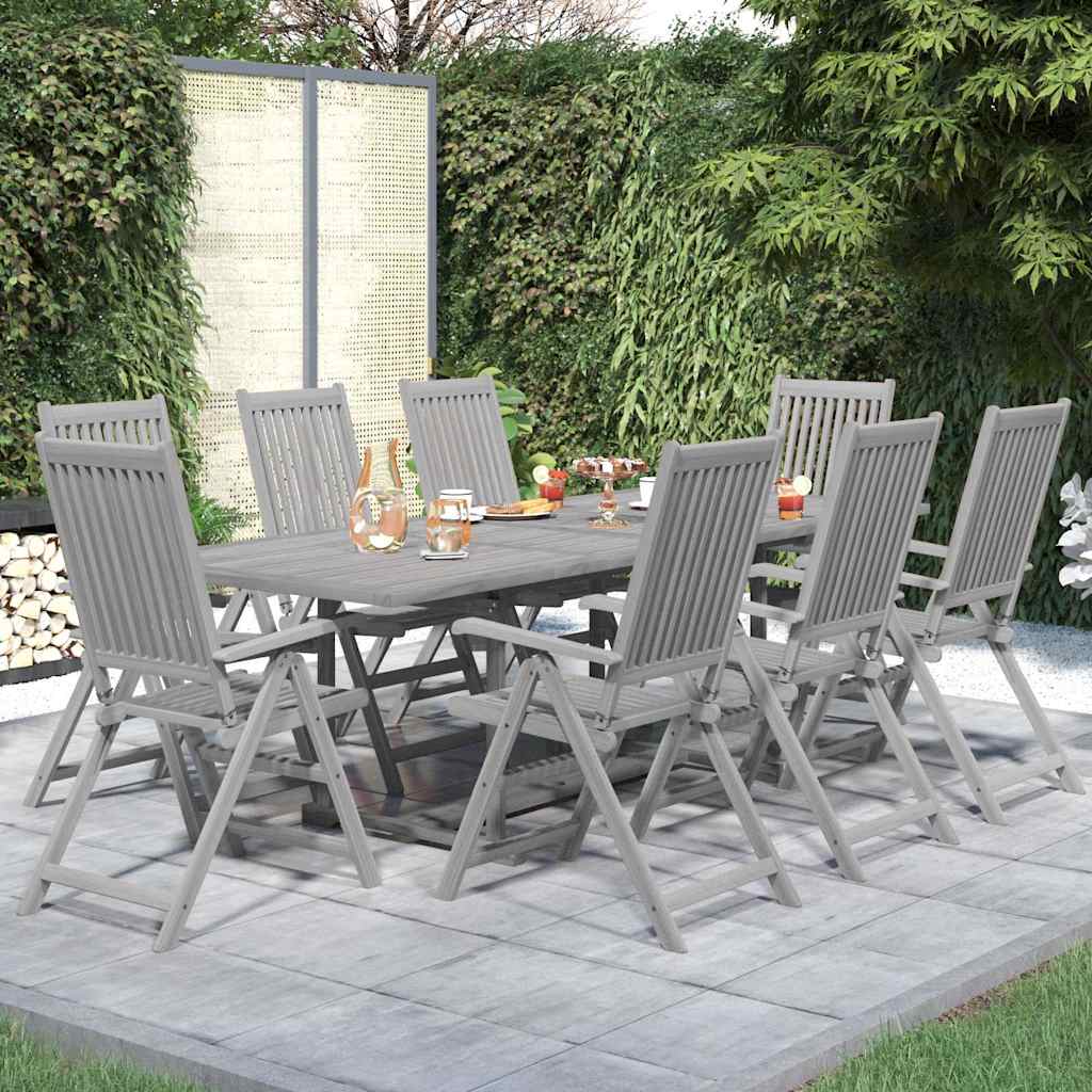 vidaXL 9 Piece Garden Dining Set Solid Wood Acacia 1