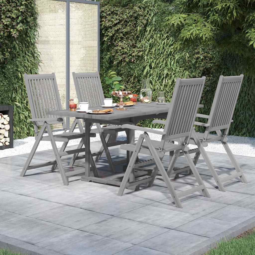 5 Piece Garden Dining Set Solid Wood Acacia 4