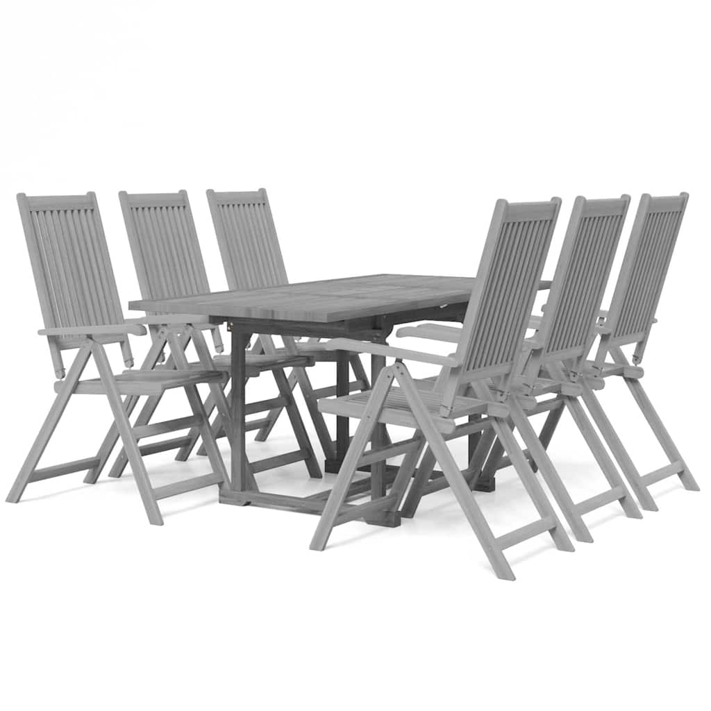 vidaXL 7 Piece Garden Dining Set Solid Wood Acacia 2