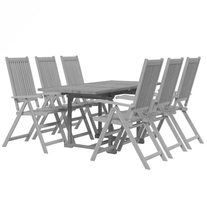 vidaXL 7 Piece Garden Dining Set Solid Wood Acacia 3