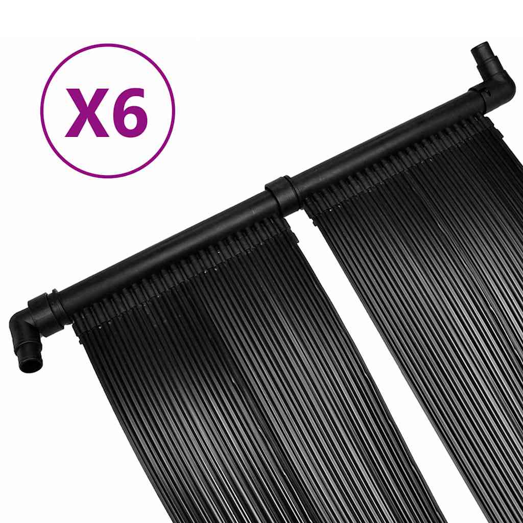 vidaXL Solar Pool Heater Panel 6 pcs 80x620 cm 2